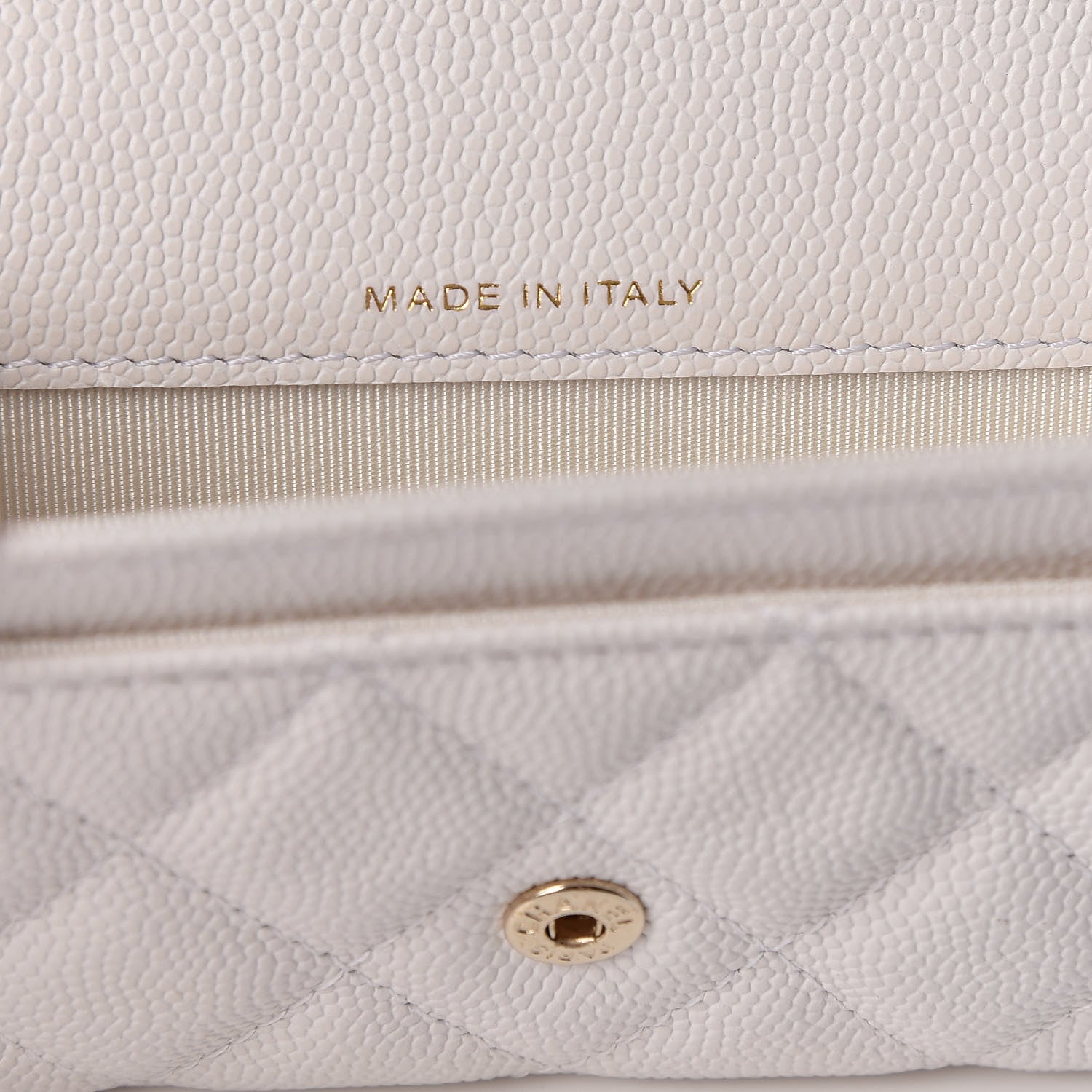 Chanel Caviar Quilted Flap Card Holder Wallet White 6 of 10