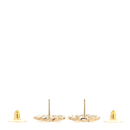 Chanel Metal Twist Crystal CC Earrings Gold 3 of 5