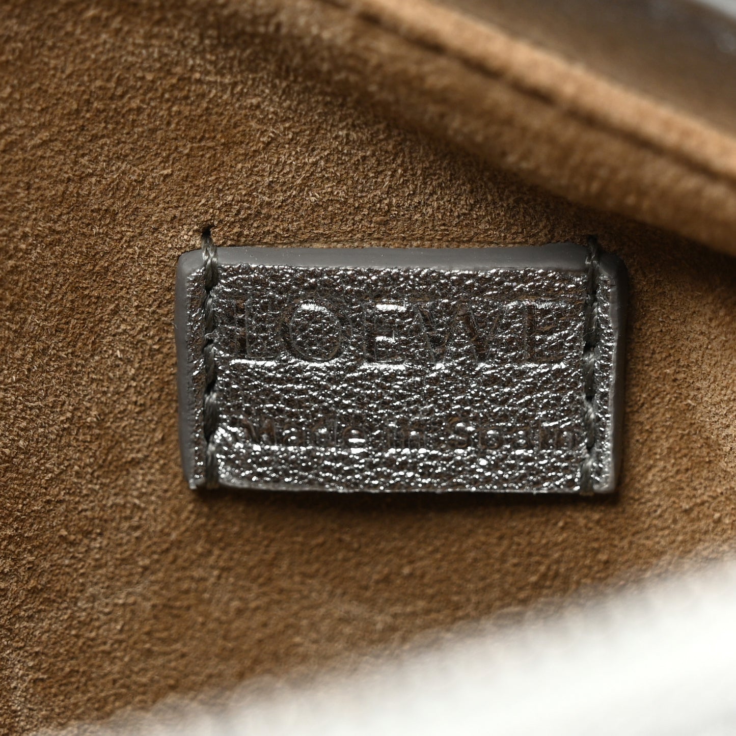 Laminated Lambskin Mini Puzzle Edge Bag Silver