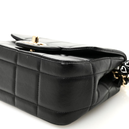 Chanel Lambskin Resin Crystal Square Quilted Mini Monacoco Flap Black 10 of 11