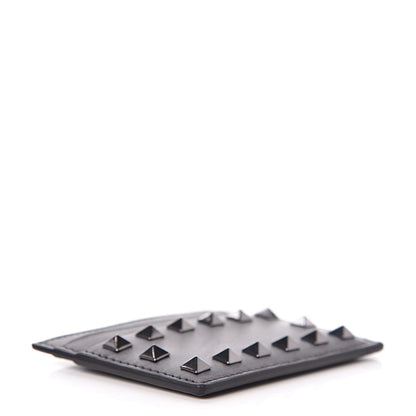 Valentino Garavani Vitello Rockstud Card Holder Black 4 of 8