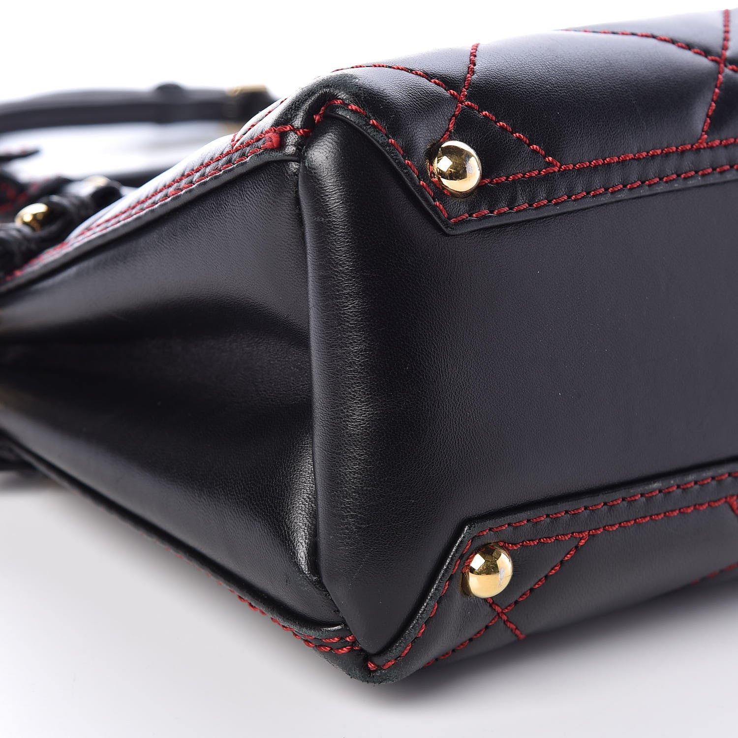 Burberry Lambskin Quilted Baby Banner Tote Black 12 of 18