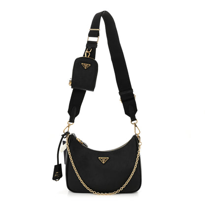 Prada Saffiano Lux Re-Edition 2005 Shoulder Bag Black 1 of 10