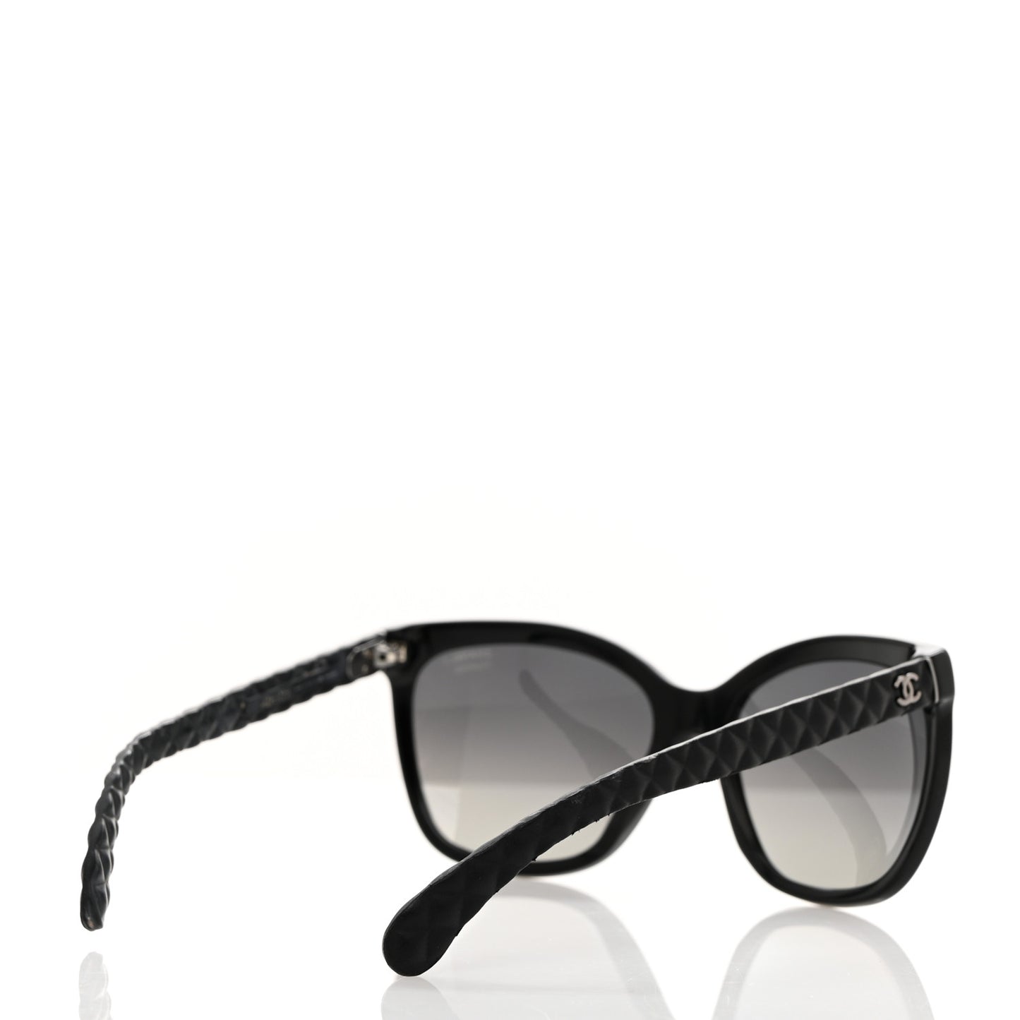 Acetate Quilted Polarized Butterfly CC Sunglasses 5288-Q Black