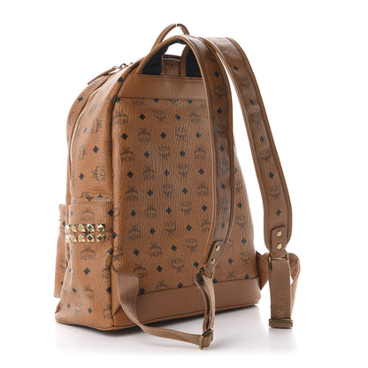 MCM Visetos Medium Side Studs Stark Backpack Cognac 2 of 10