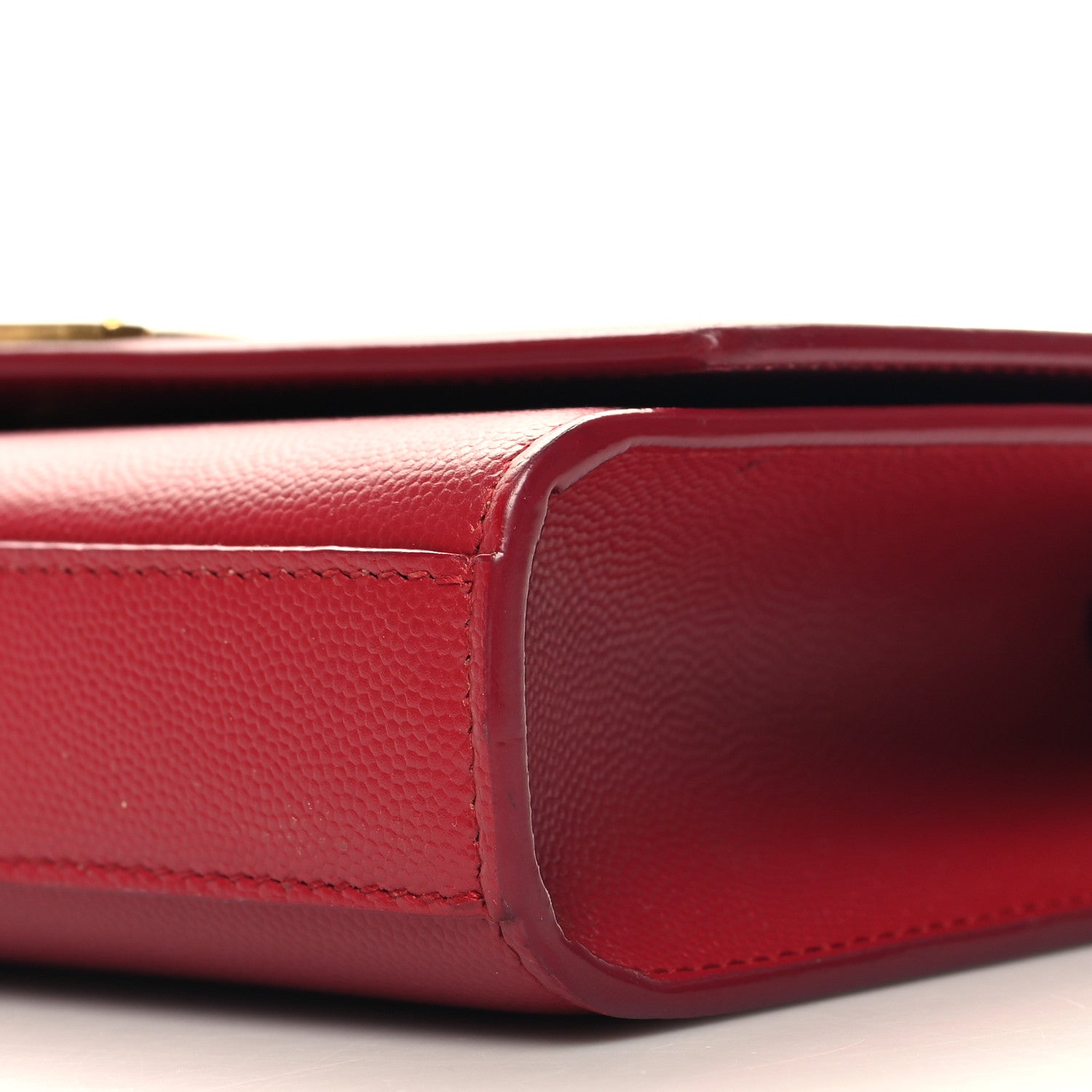 Saint Laurent Grain De Poudre Small Monogram Kate Satchel Red 9 of 9