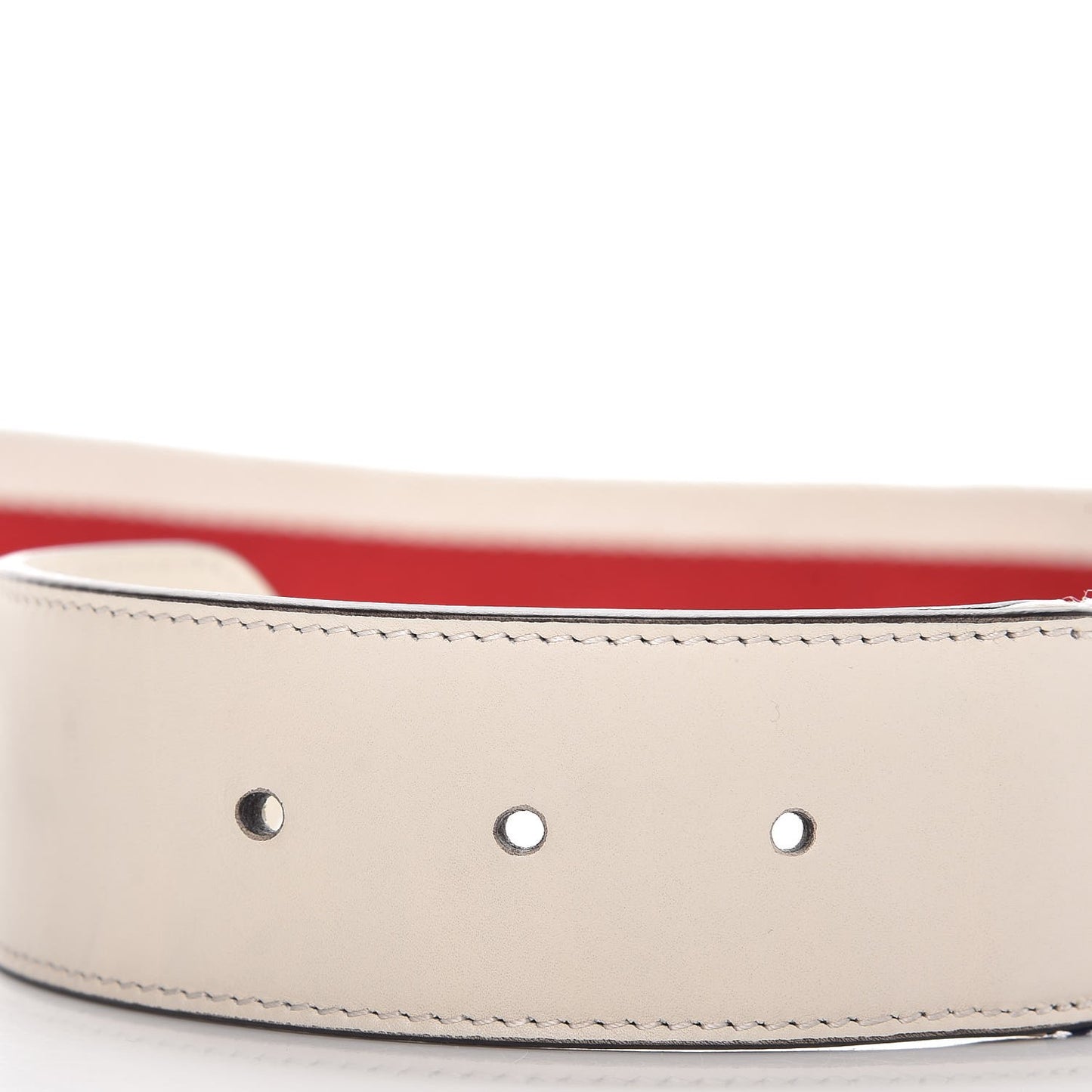 Nylon Calfskin Sylvie Web Double G 40mm Belt 80 32 Mystic White Hibiscus Red Maritime