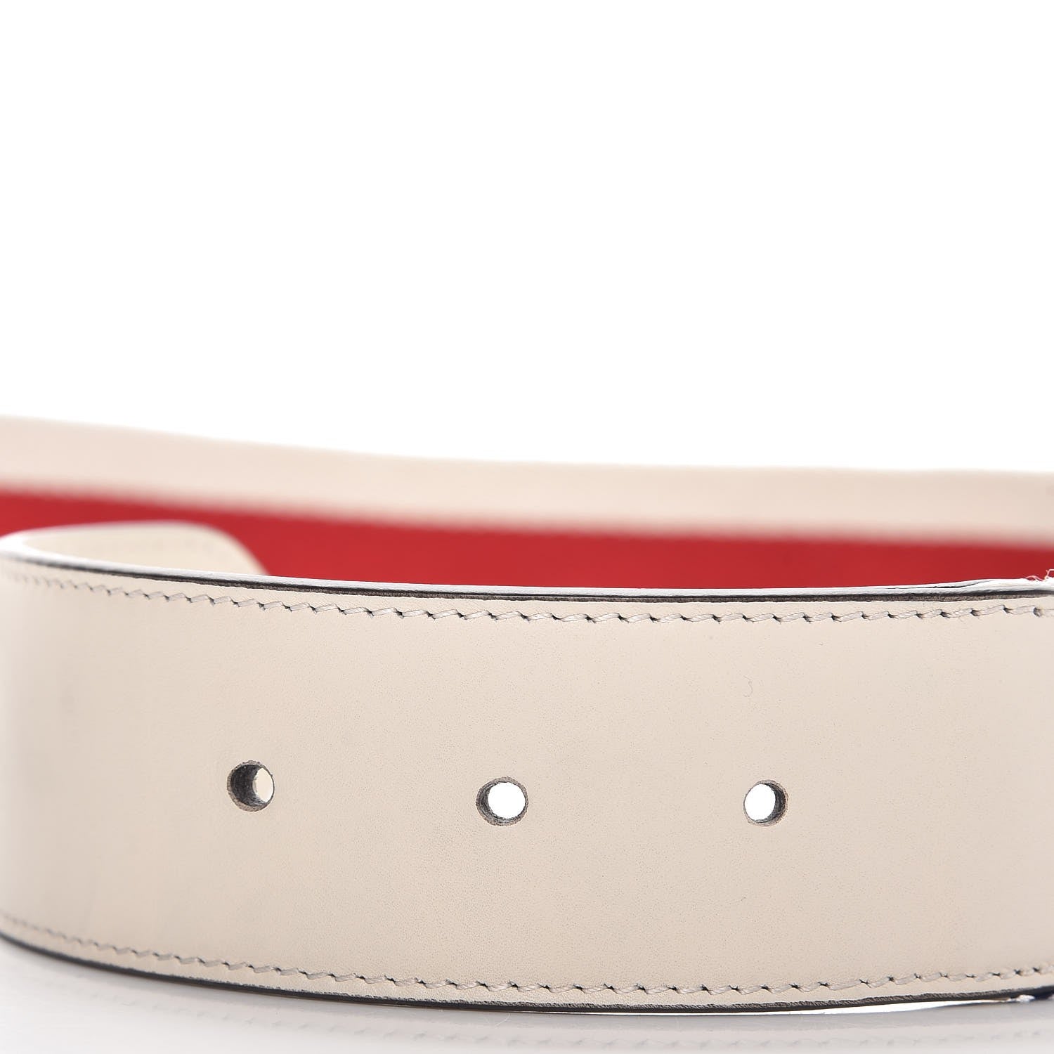 Gucci Nylon Calfskin Sylvie Web Double G 40mm Belt 80 32 Mystic White Hibiscus Red Maritime 5 of 8