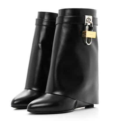 Givenchy Calfskin Shark Lock Ankle Boots 40 Black 3 of 8