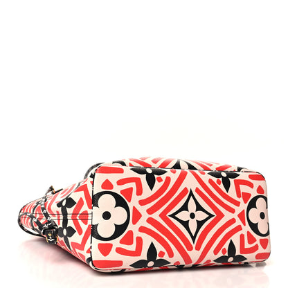 Louis Vuitton Monogram Giant Crafty Neverfull MM Creme Rouge Black 5 of 10