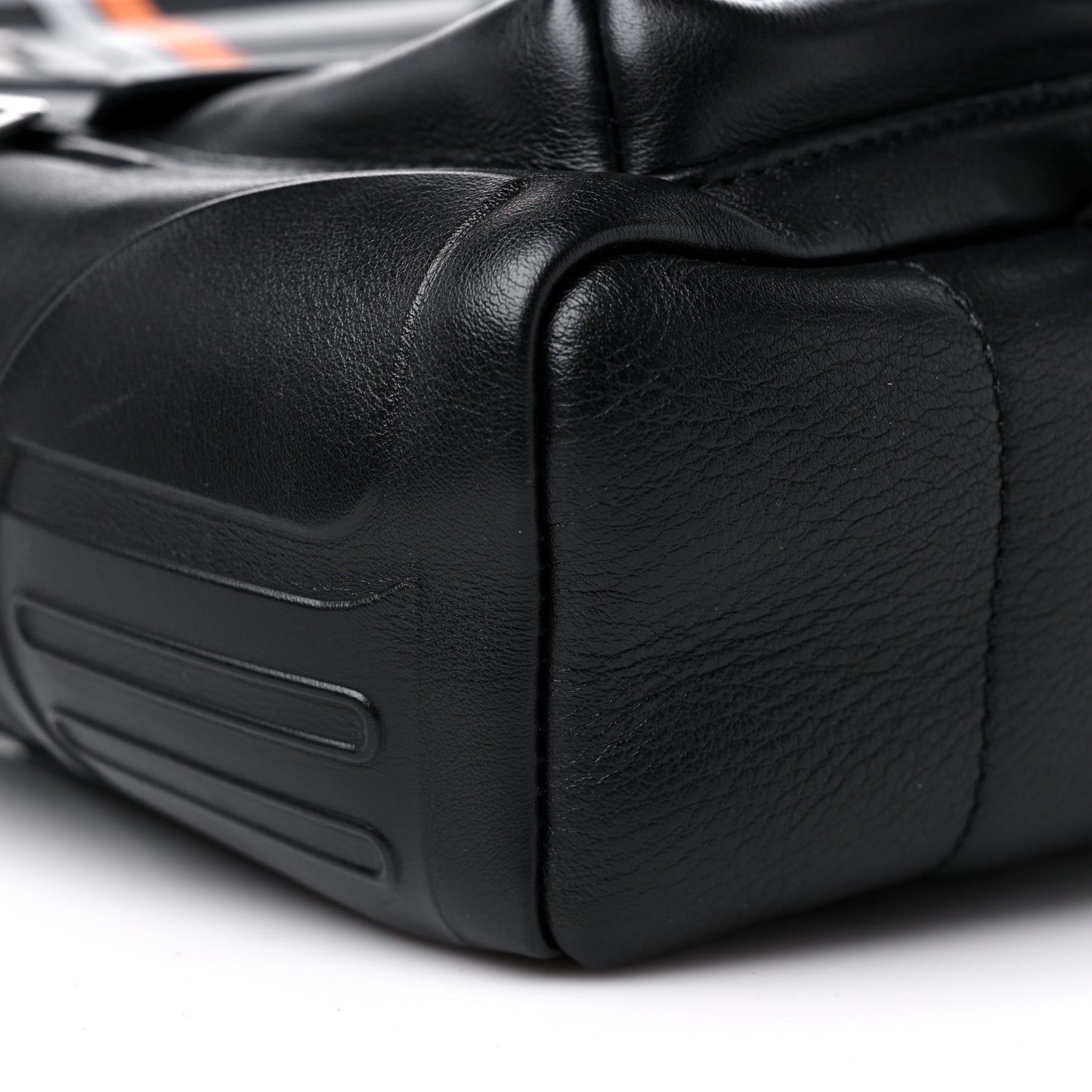 Lambskin Spaceship Embossed Palm Springs Backpack PM Black