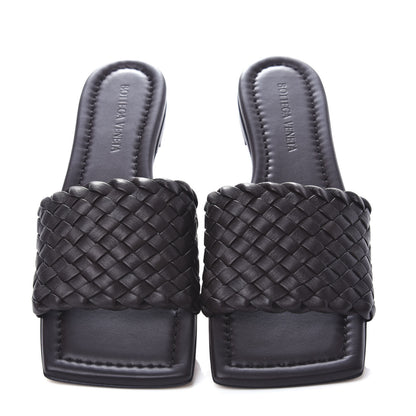 Bottega Veneta Nappa Intrecciato Squared Toe Flat Sandals 36 Espresso 5 of 10