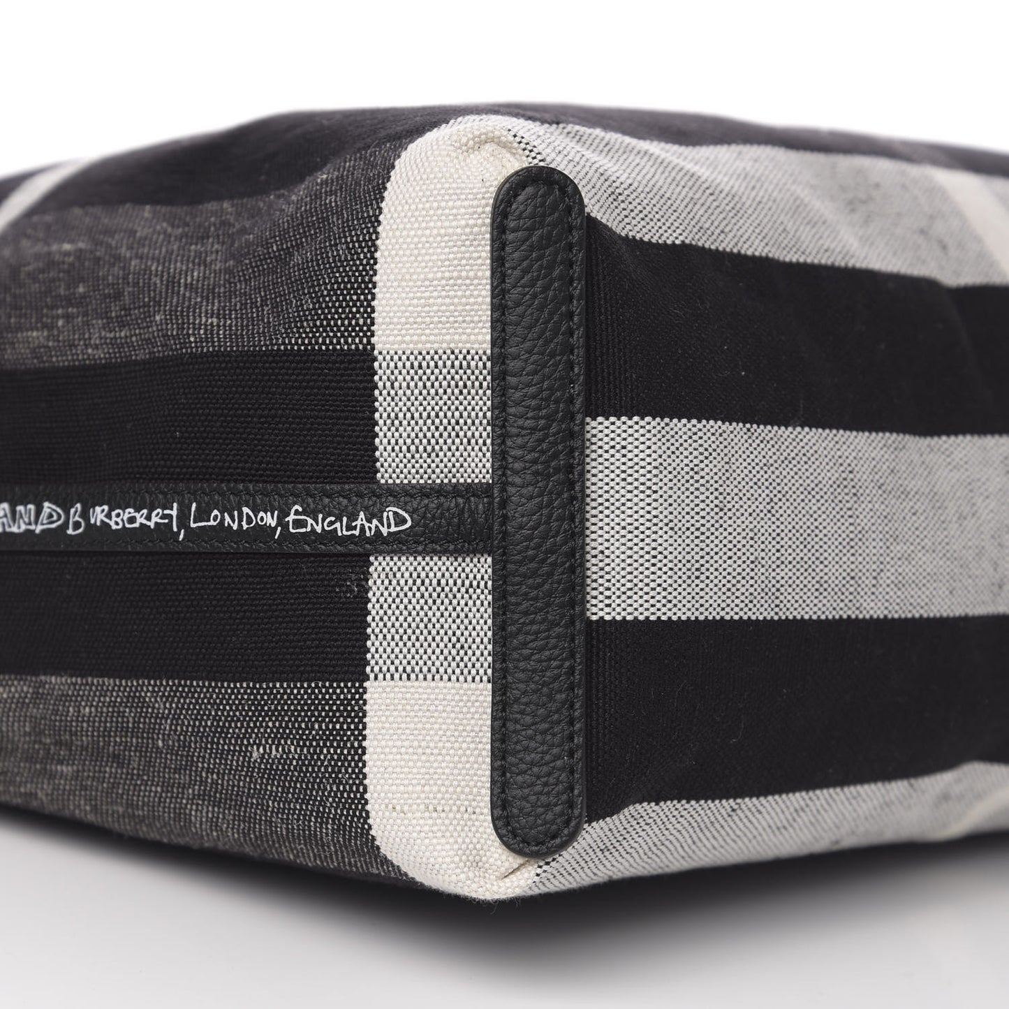 Coated Canvas Mega Check Medium Doodle Tote Black White