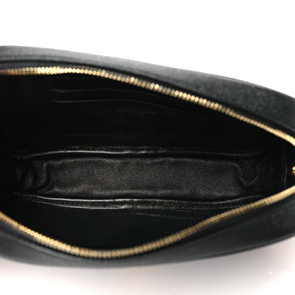 Saint Laurent Grain De Poudre Matelasse Monogram Mini Lou Camera Bag Black 5 of 10