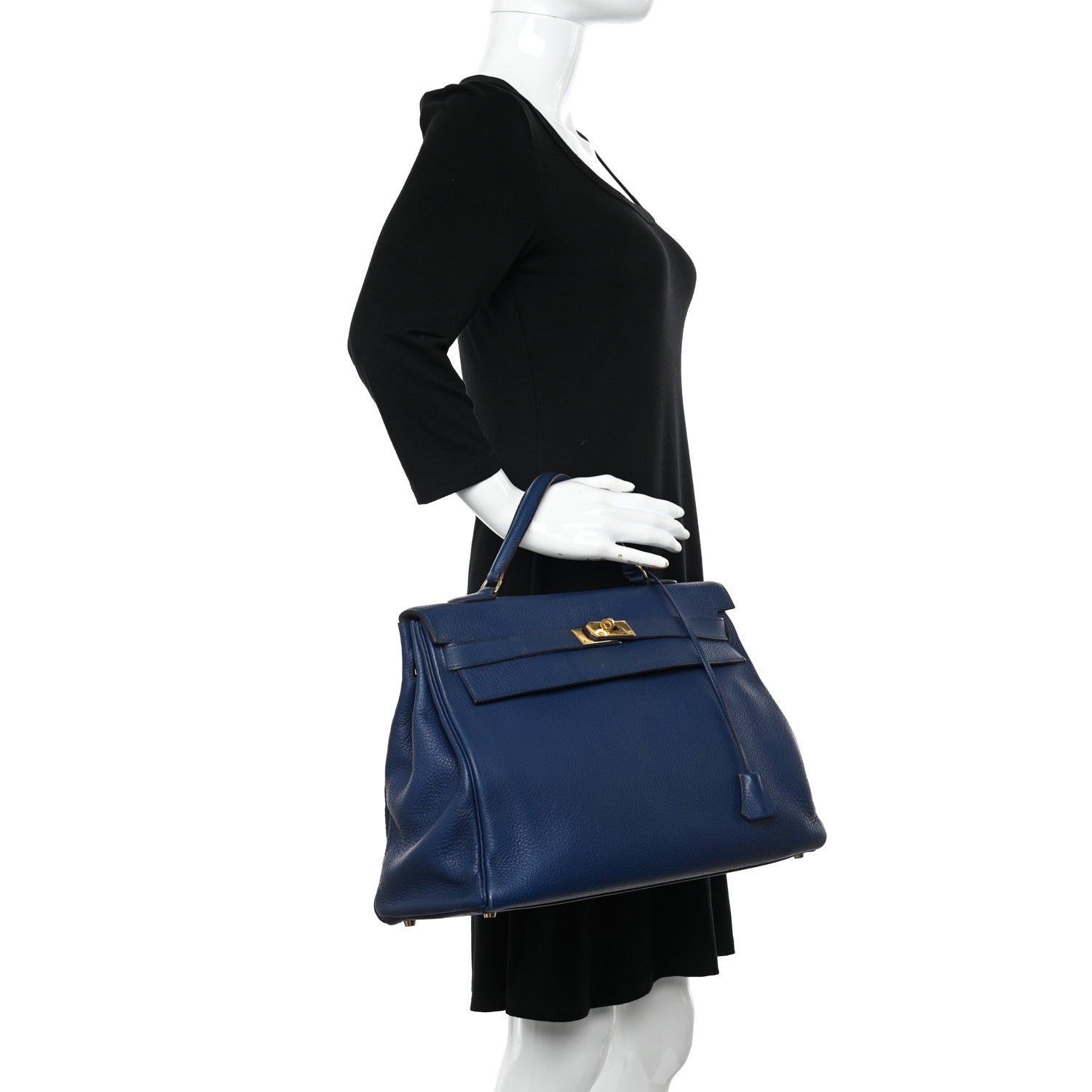 Hermes Taurillon Clemence Kelly Retourne 40 Bleu De Malte 2 of 12