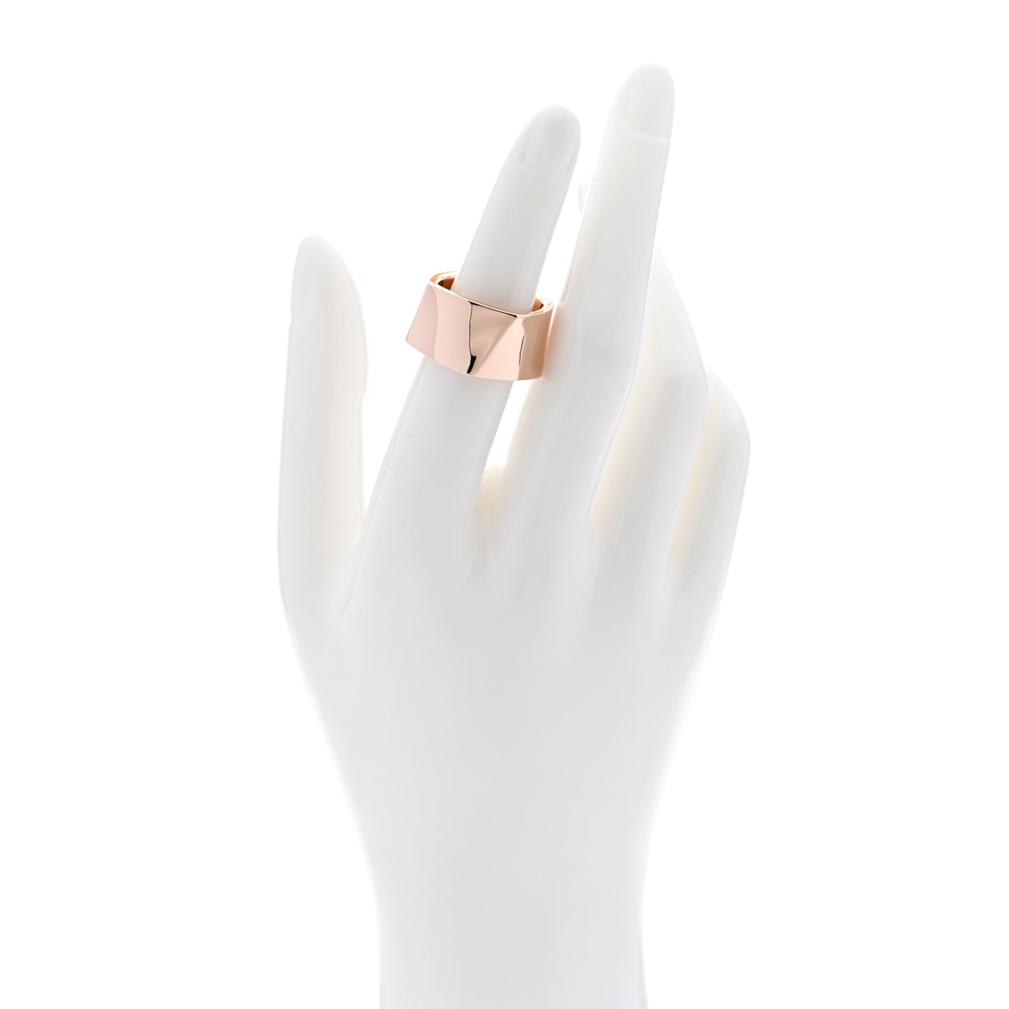 18K Rose Gold Frank Gehry Torque Wide Band Ring 51 5.75