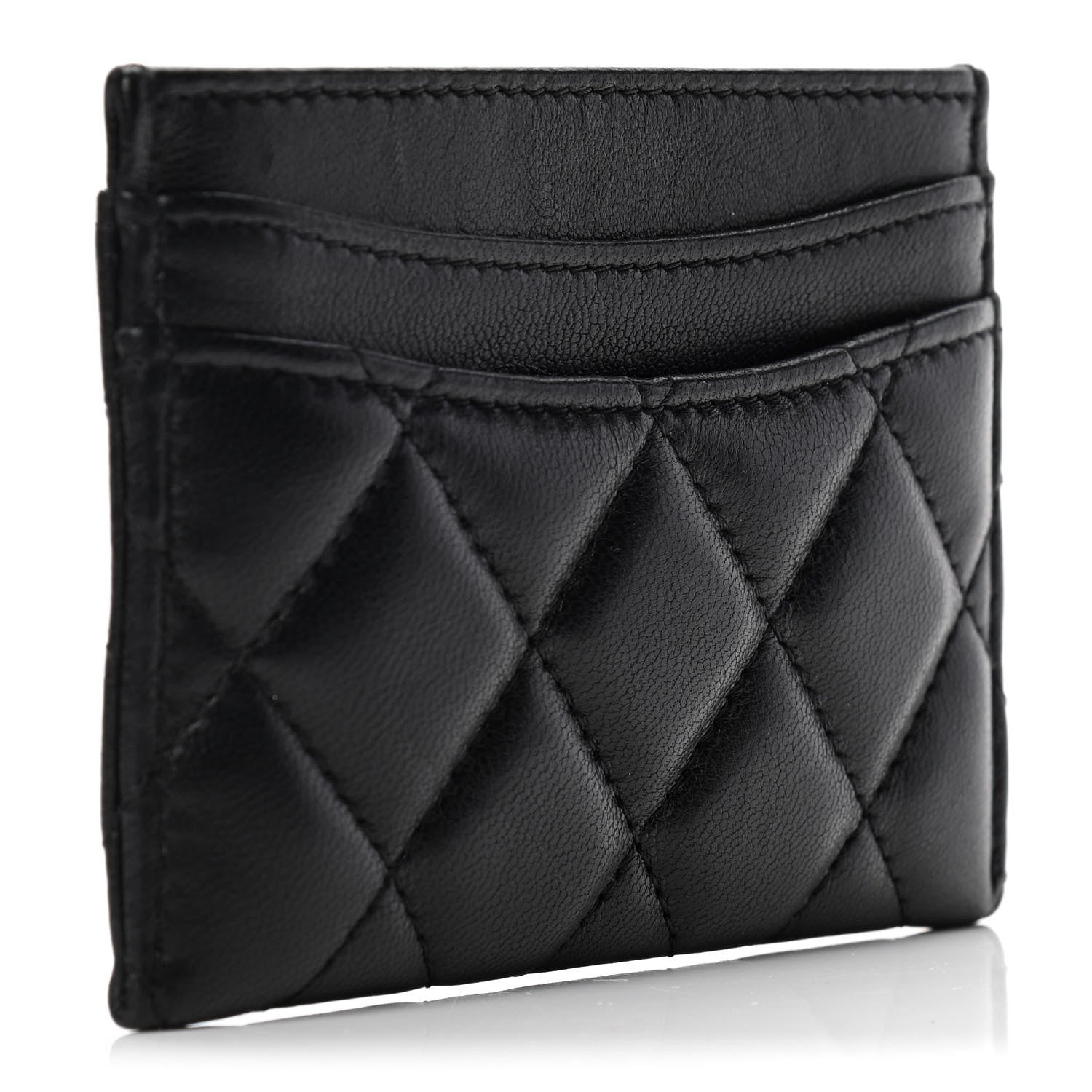 Chanel Lambskin Quilted Card Holder Black 2 of 5