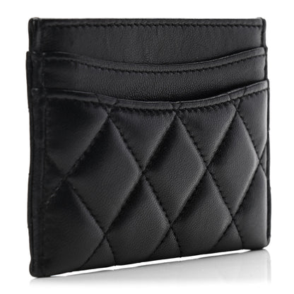Chanel Lambskin Quilted Card Holder Black 2 of 5