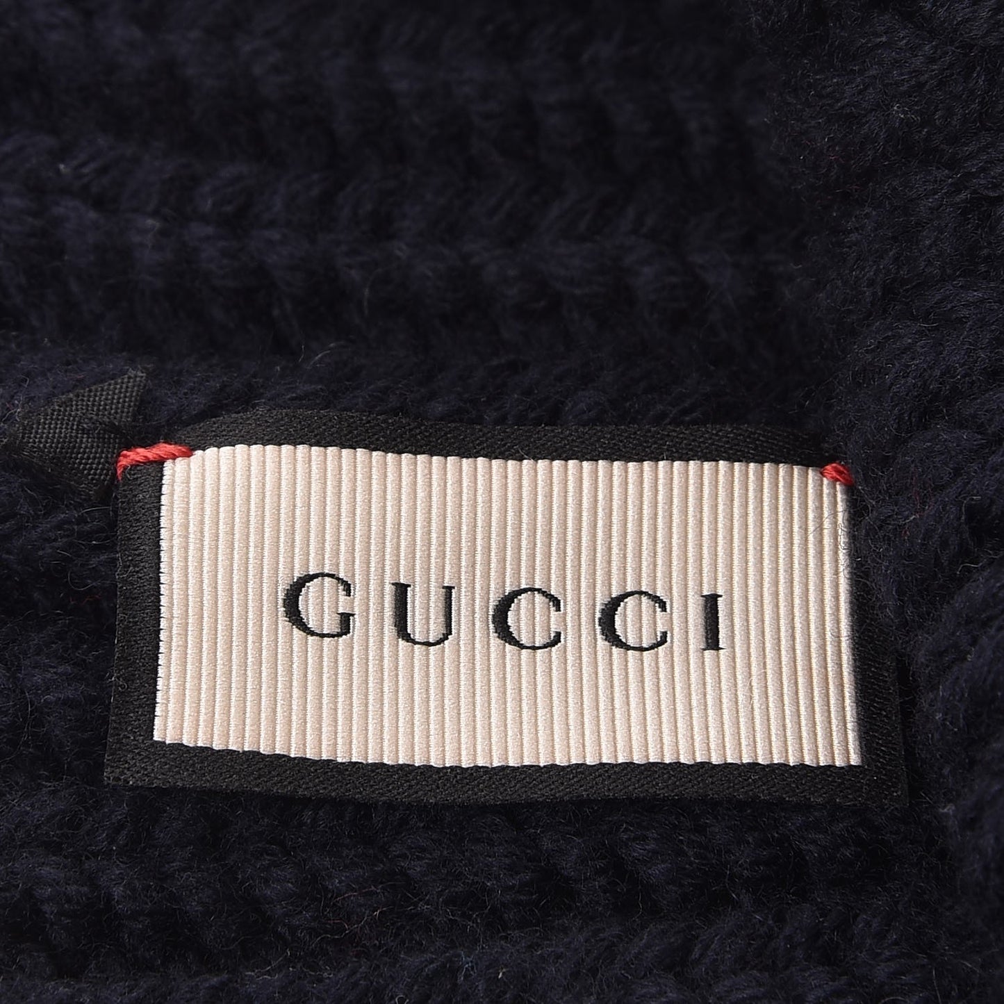 Wool Web Beanie Hat Navy