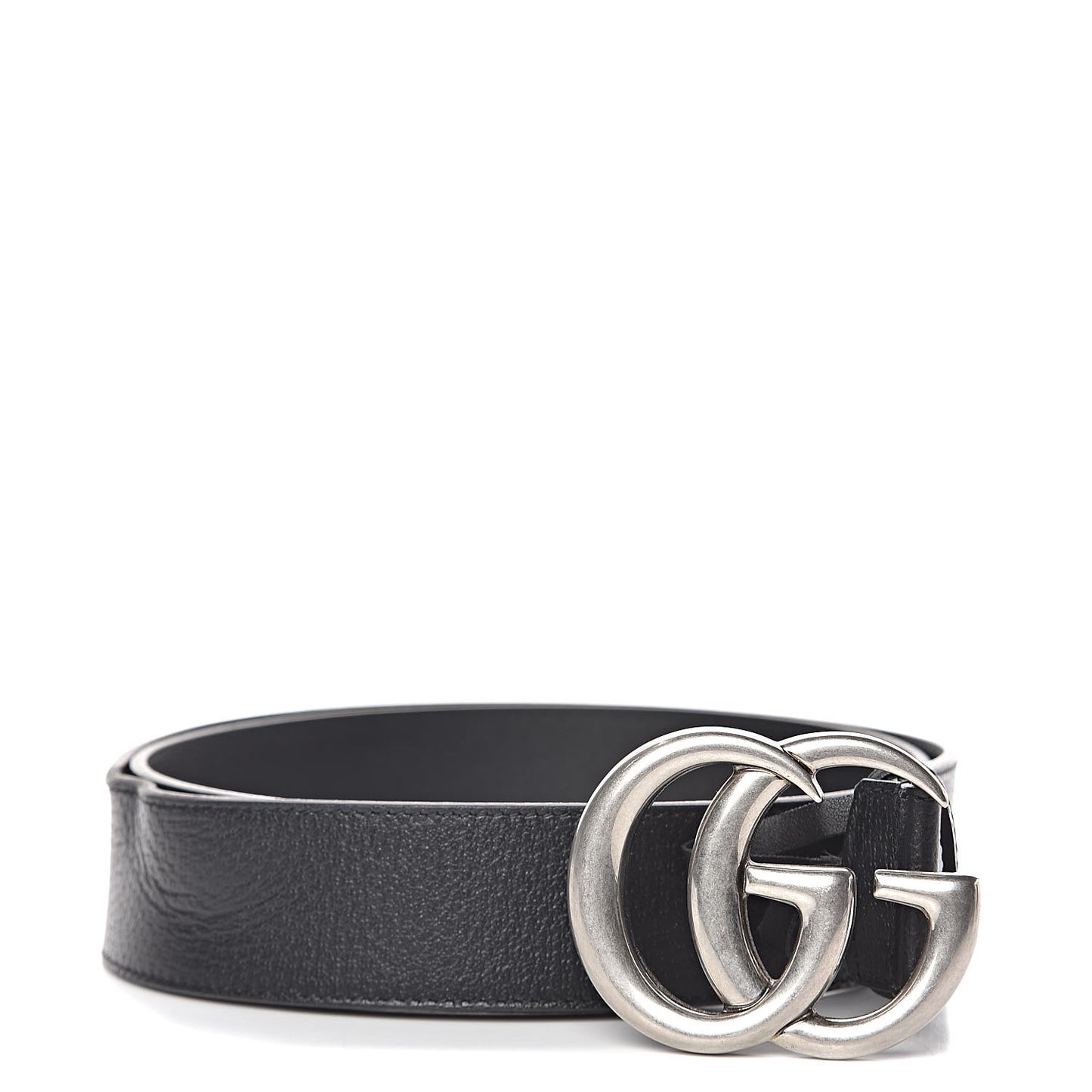 Textured Dollar Calfskin Nickel Double G 40mm Belt 95 38 Black