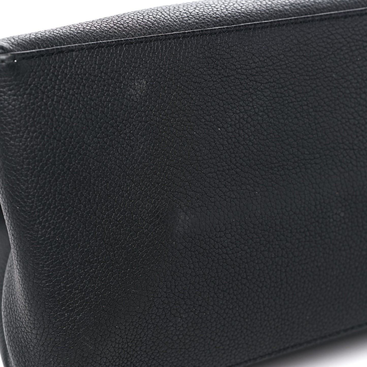 Grained Calfskin Lockme Shopper Black