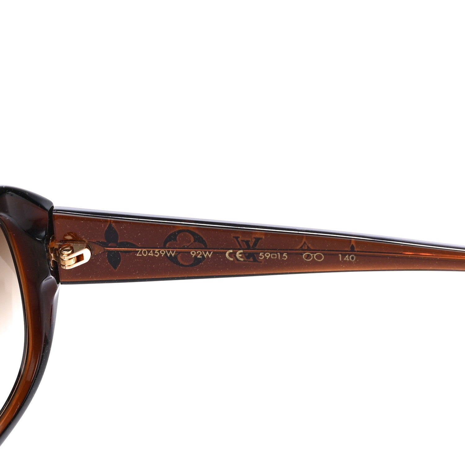 Louis Vuitton Acetate Obsession GM Sunglasses Z0459W Brown Glitter 5 of 7