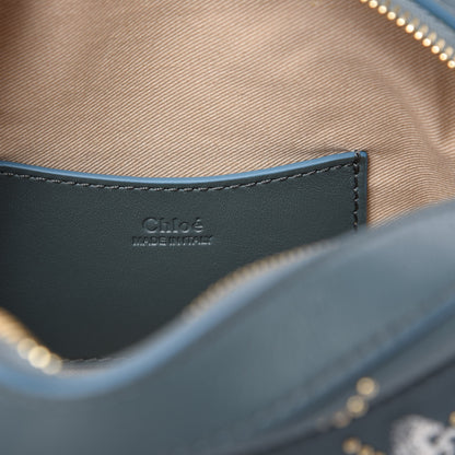 Chloe Smooth Calfskin Little Horses Embroidered Shoulder Bag Cloudy Blue 8 of 10