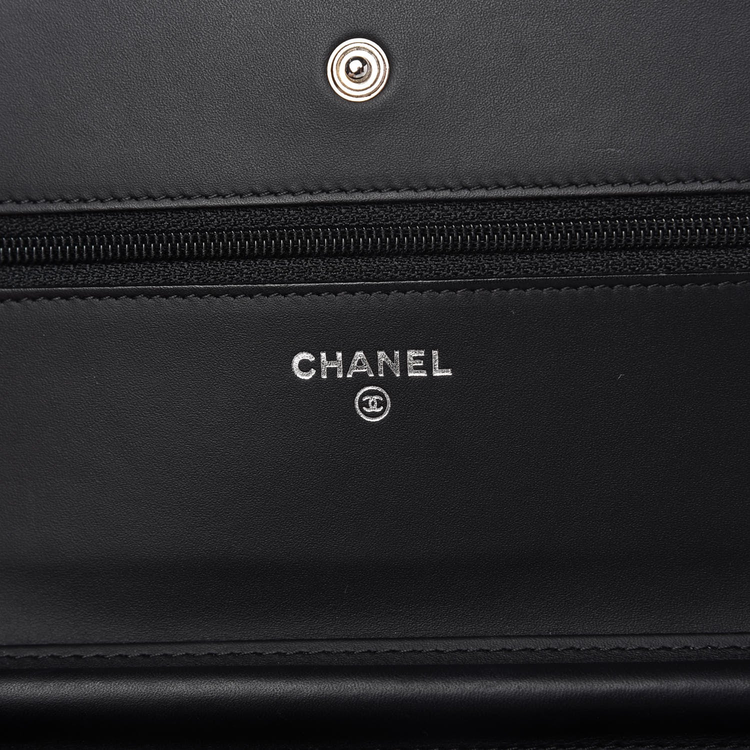 Chanel Patent Quilted Wallet On Chain WOC Black 8 of 12