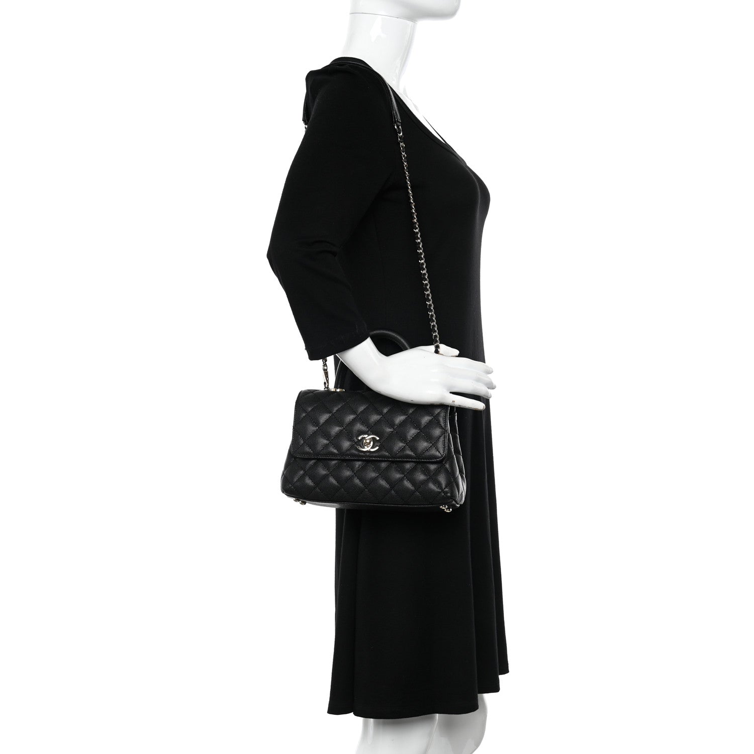 Chanel Caviar Quilted Mini Coco Handle Flap Black 2 of 10