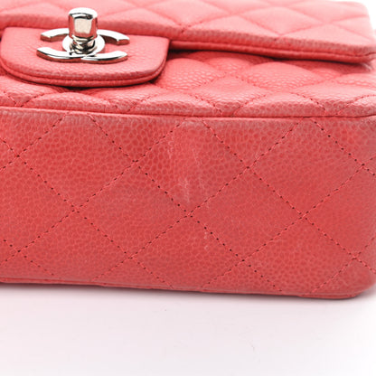 Chanel Iridescent Caviar Quilted Mini Rectangular Flap Dark Pink 15 of 19