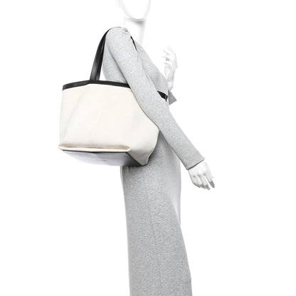 Bottega Veneta Canvas Mix Nappa Intrecciato Medium Flip Flap Tote Natural Fondant 2 of 12