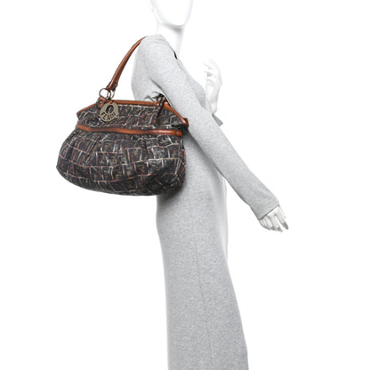 Fendi Zucca Calfskin Crocodile Embossed Large Chef Shopper Tote Tobacco 2 of 17