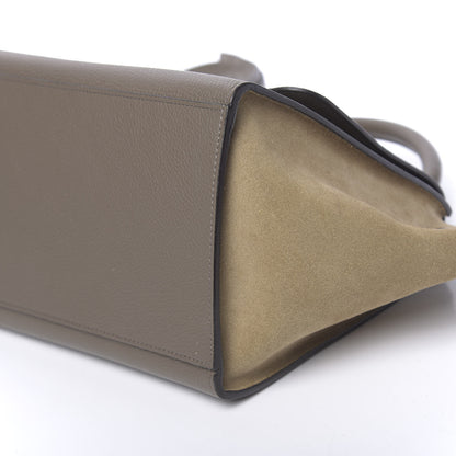 Celine Drummed Calfskin Suede Small Trapeze Souris 10 of 10