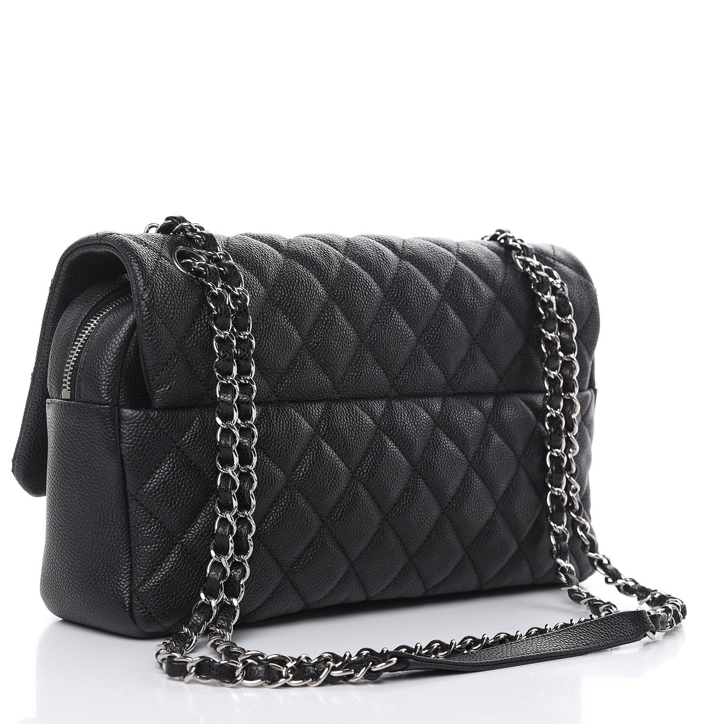 Caviar Quilted Jumbo Easy Flap Black
