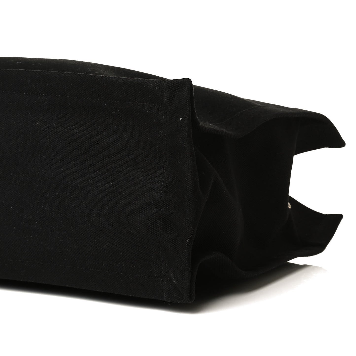 Linen Calfskin Rive Gauche Tote Black