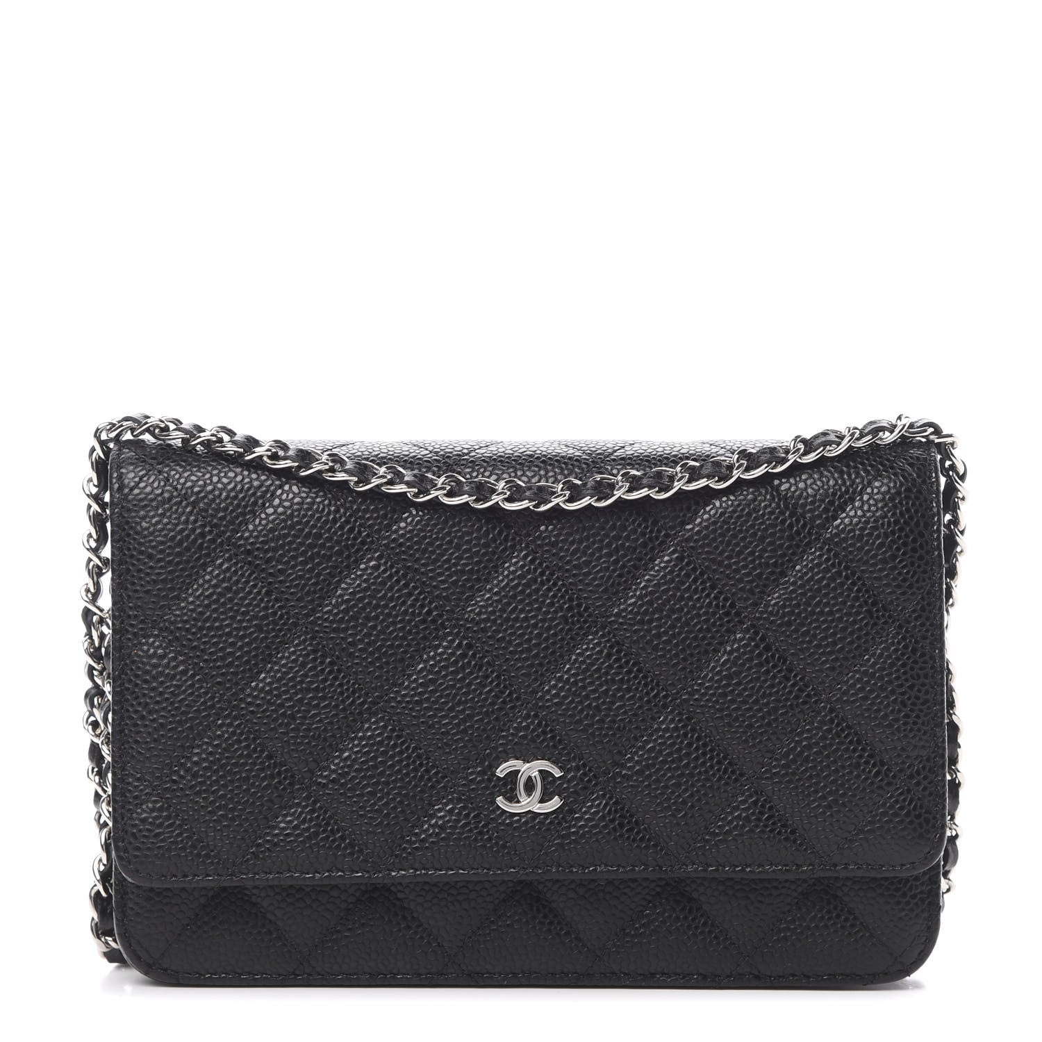 Chanel Caviar Quilted Wallet On Chain WOC Black 1 of 13