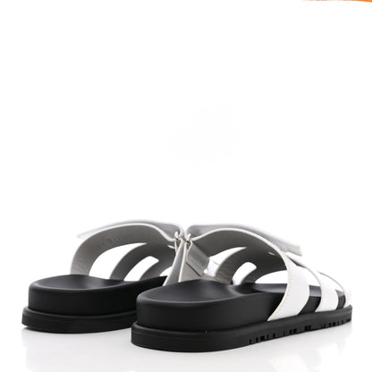 Hermes Calfskin Womens Chypre Sandals 39 White 4 of 10
