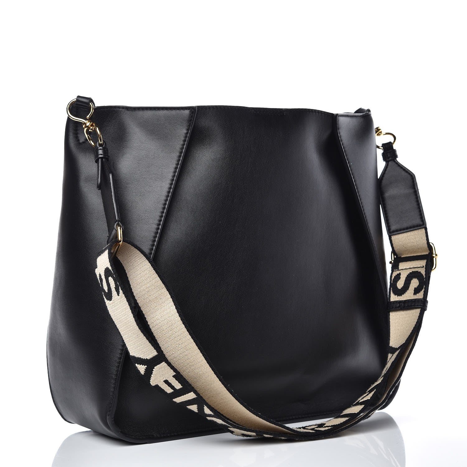 Stella McCartney Eco Alter Nappa Perforated Shoulder Bag Black 3 of 8