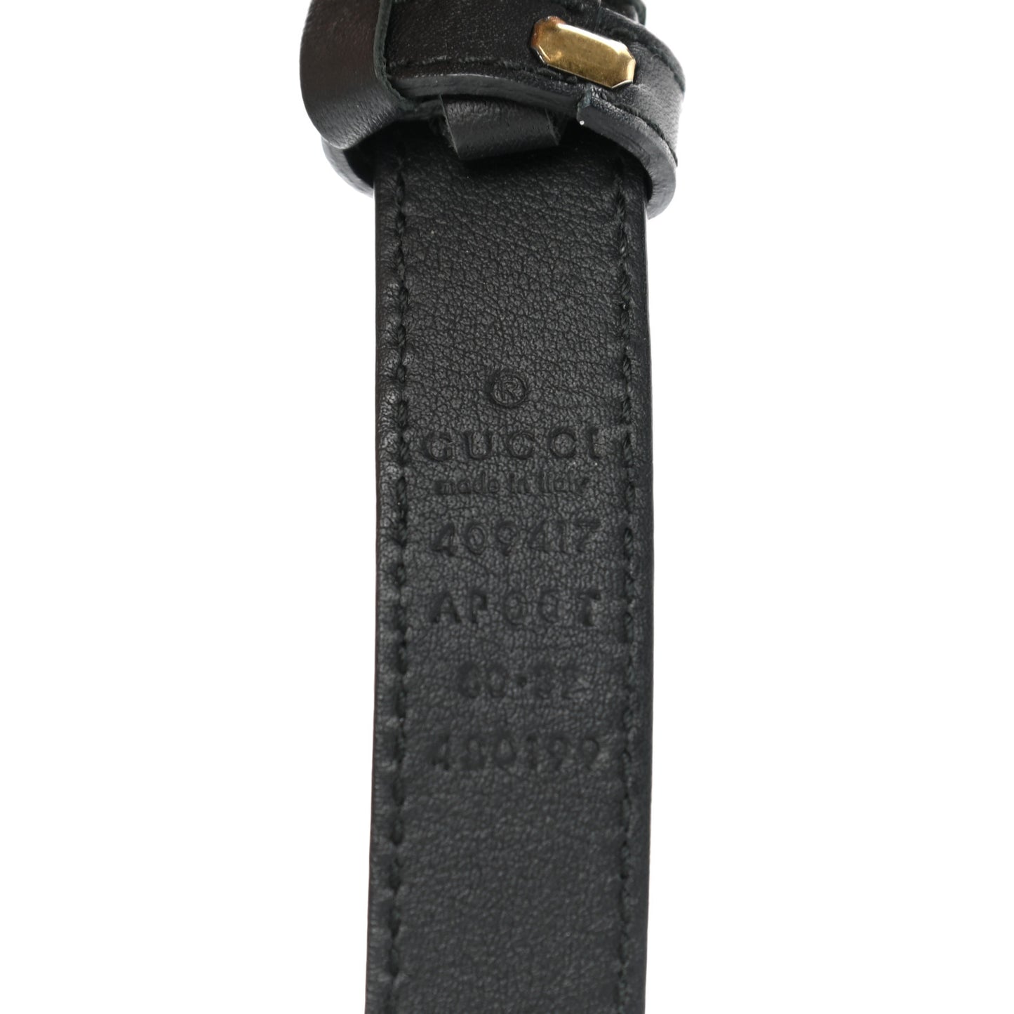 Calfskin Double G 20mm Belt 80 32 Black