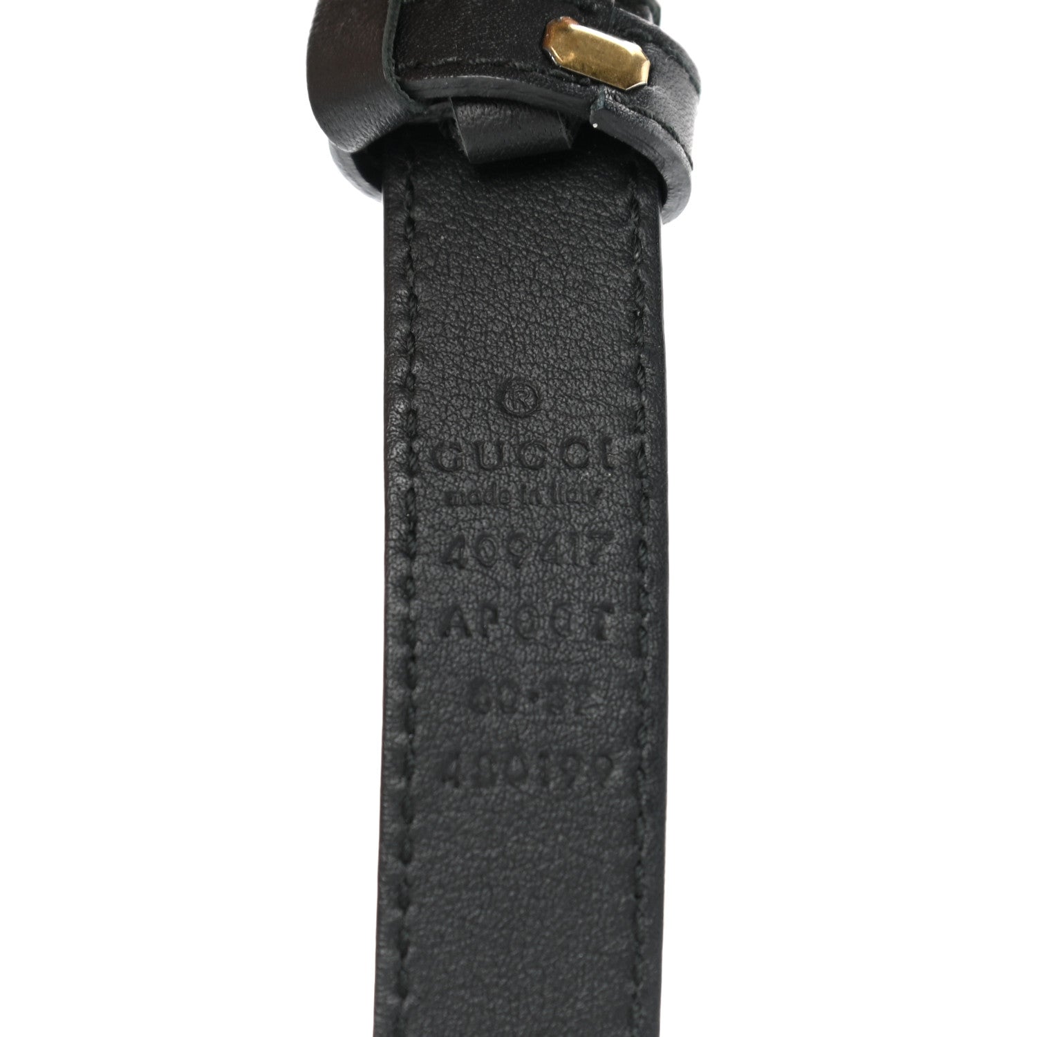 Gucci Calfskin Double G 20mm Belt 80 32 Black 3 of 5