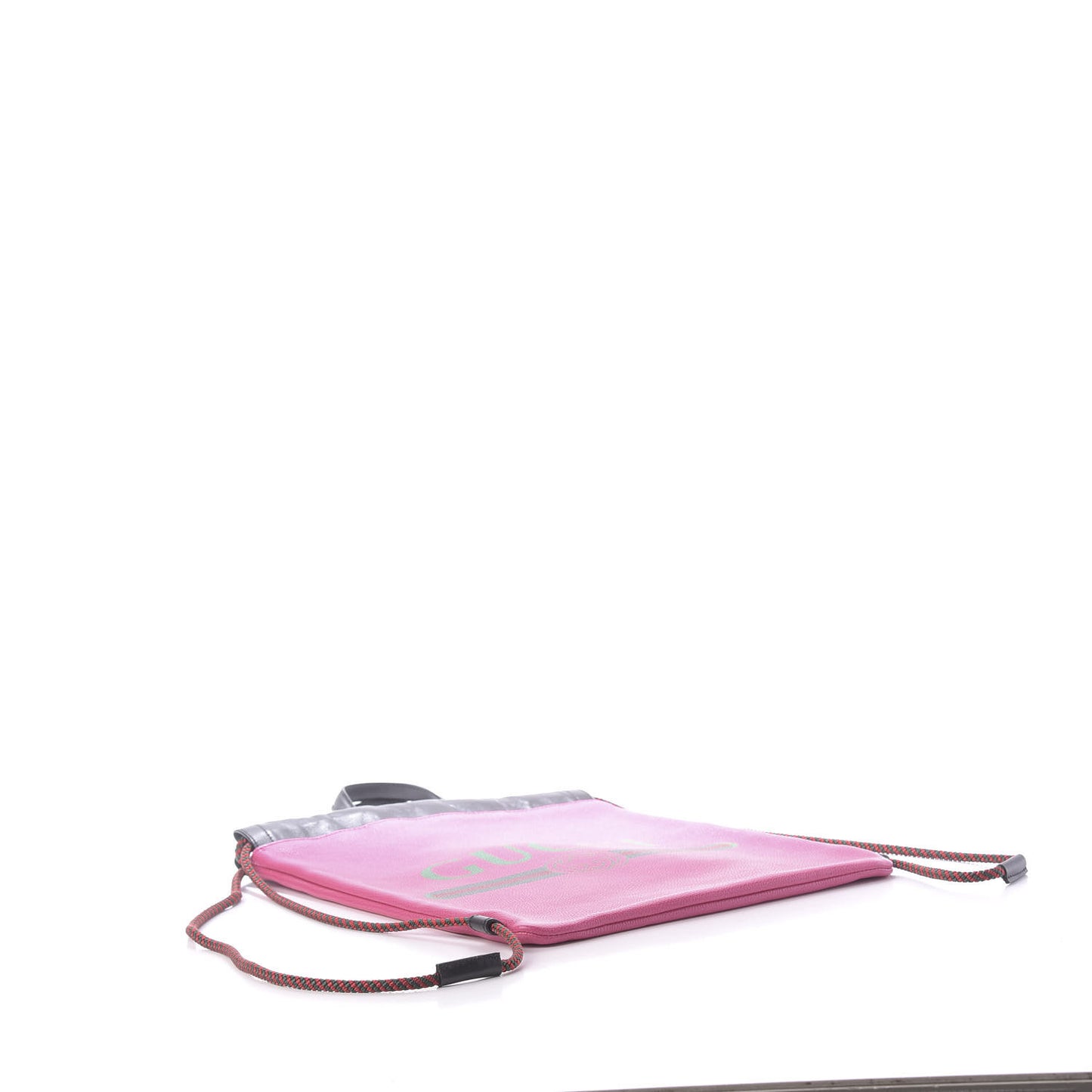 Grained Calfskin Logo Drawstring Backpack Box Pink Green Black