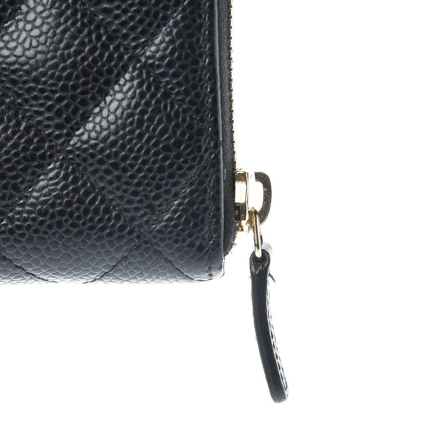 Chanel Caviar Quilted Large Gusset Zip Around Wallet Black 9 of 10
