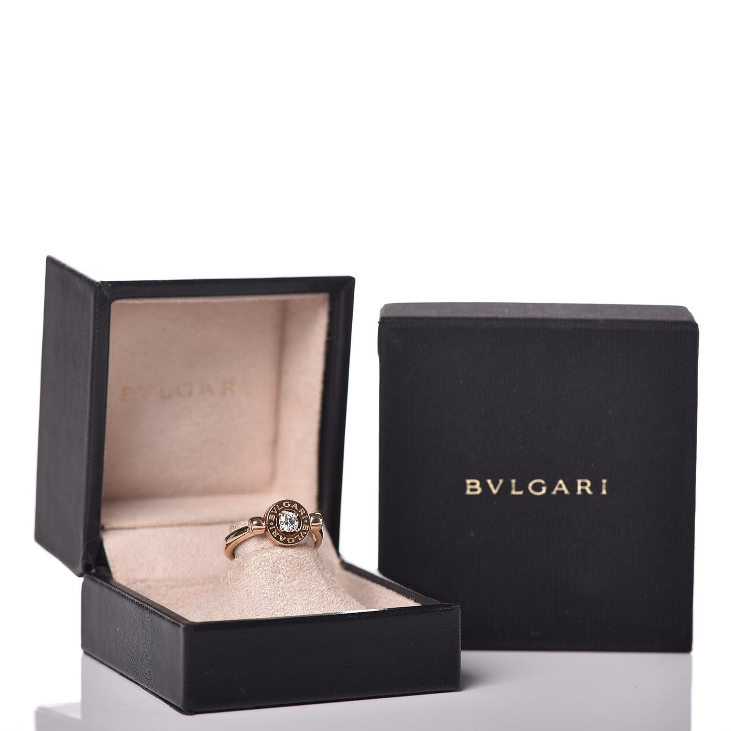 18K Rose Gold Diamond Bvlgari Bvlgari Ring 52 6