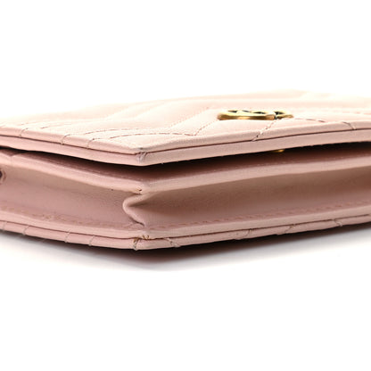 Gucci Calfskin Matelasse GG Marmont Card Case Perfect Pink 6 of 9