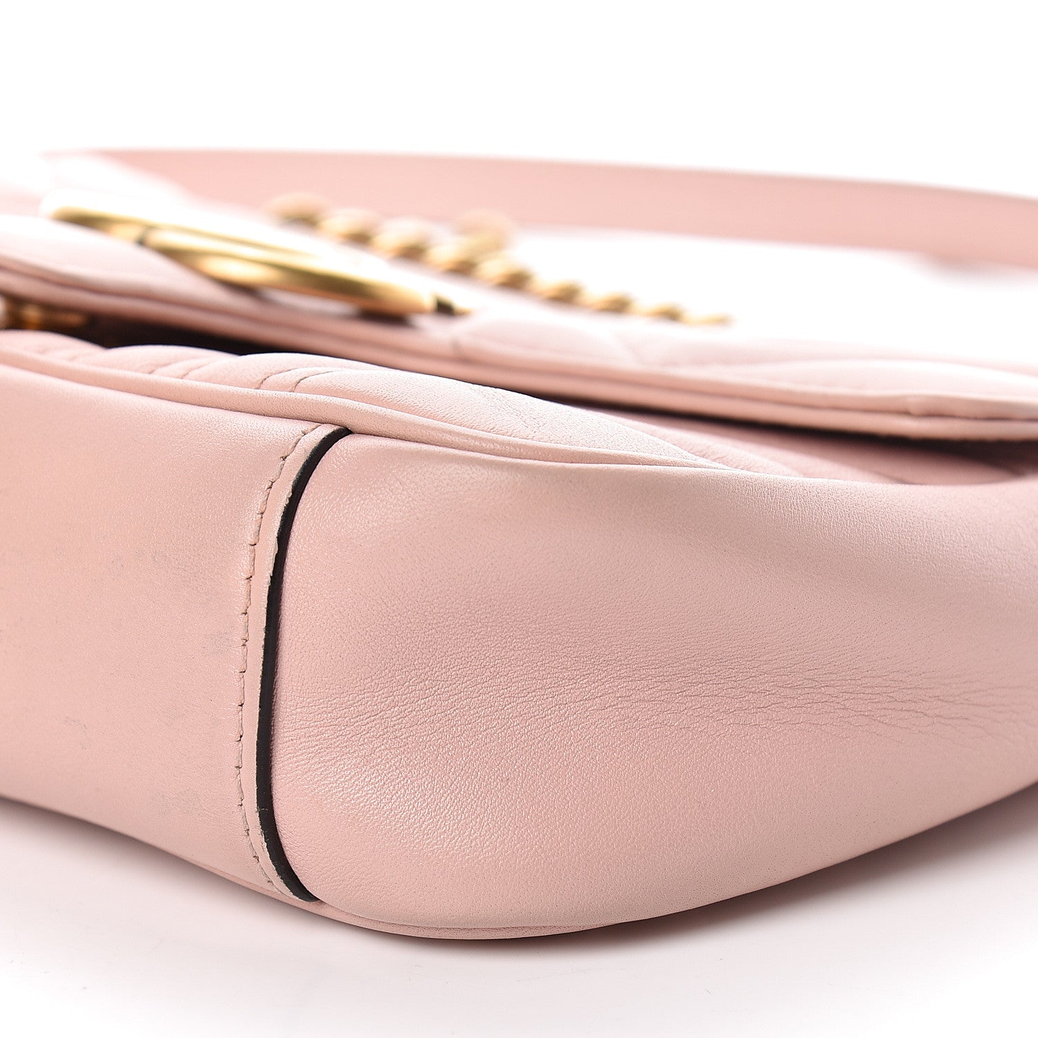 Gucci Calfskin Matelasse Mini GG Marmont Shoulder Bag Perfect Pink 12 of 12