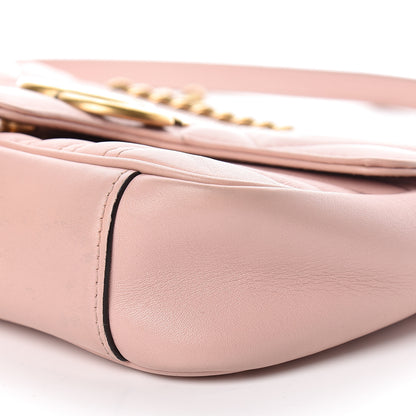 Gucci Calfskin Matelasse Mini GG Marmont Shoulder Bag Perfect Pink 12 of 12