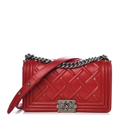 Chanel Lambskin Medium Boy Flap Red 1 of 12