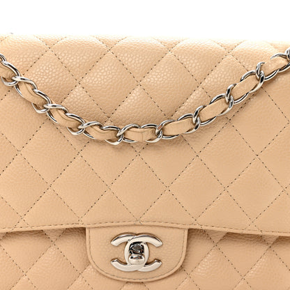 Chanel Caviar Quilted Medium Double Flap Beige Clair 8 of 10