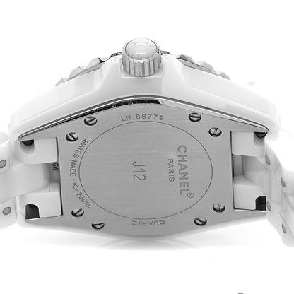 Chanel Stainless Steel Ceramic 33mm J12 Quartz Watch White 4 of 5