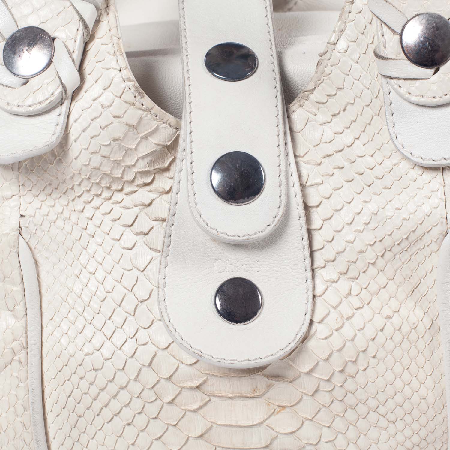 Chloe Python Silverado Shoulder Bag White 7 of 10